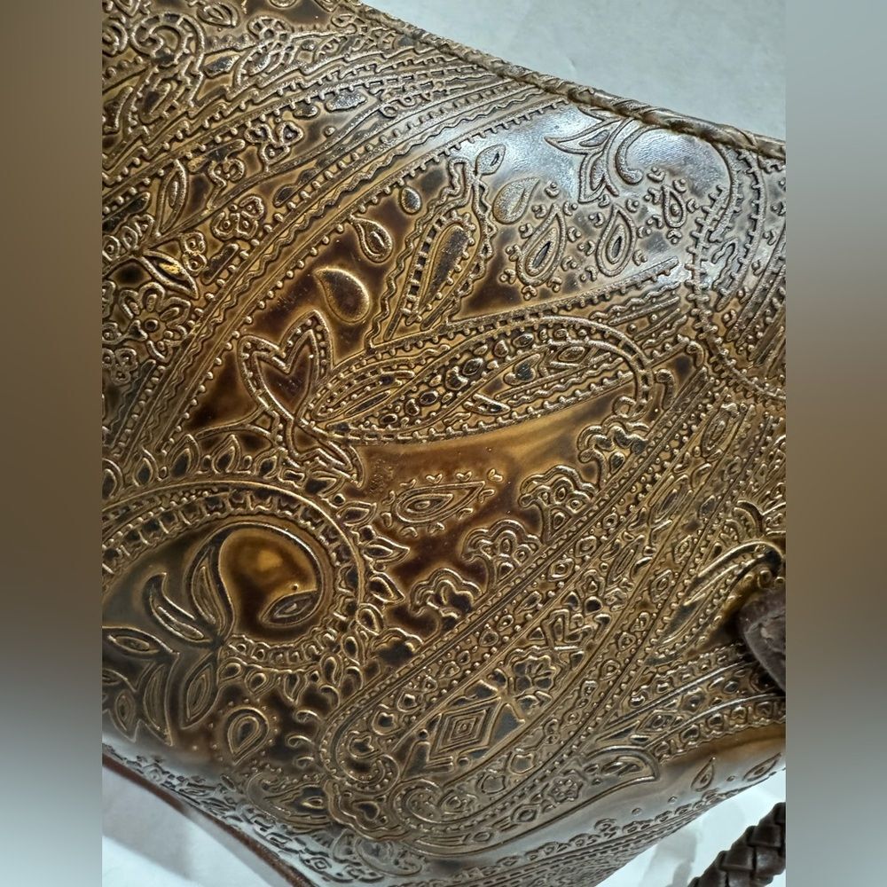 Vintage Relic By Fossil Tooled Embossed Paisley S… - image 2
